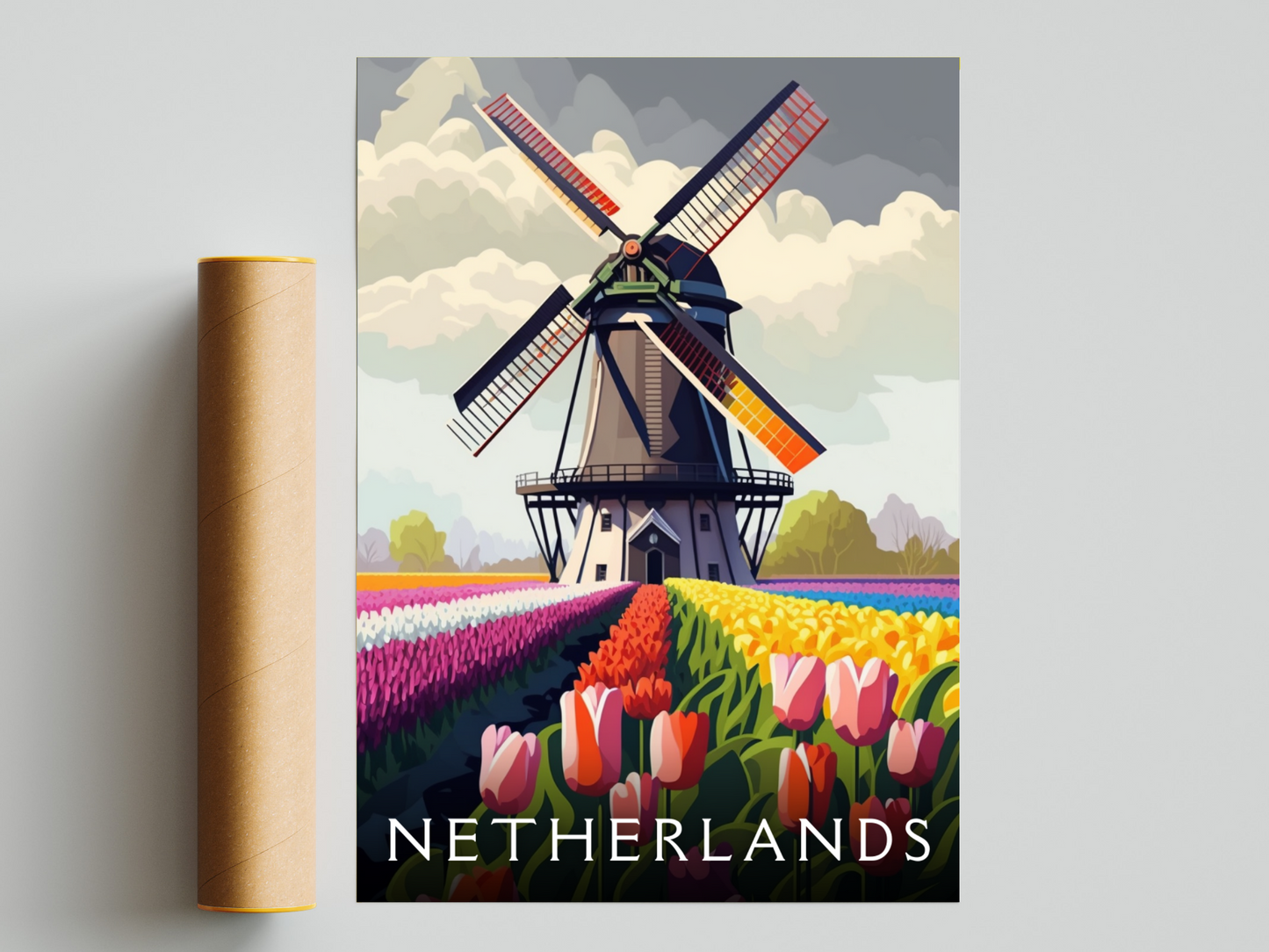 Netherlands Printed Poster