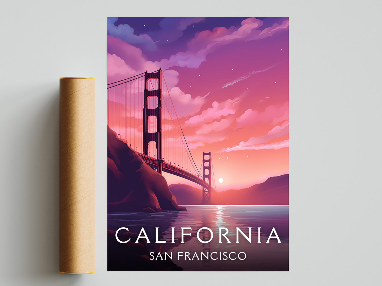 California (San Francisco) Printed Poster