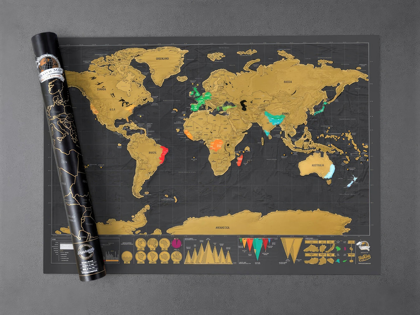 Deluxe World Scratch Map