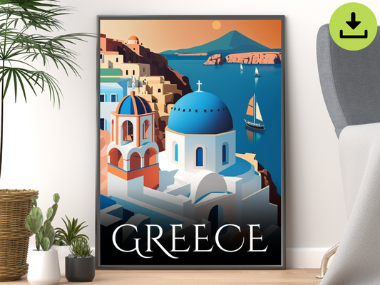 Greece Downloadable Poster