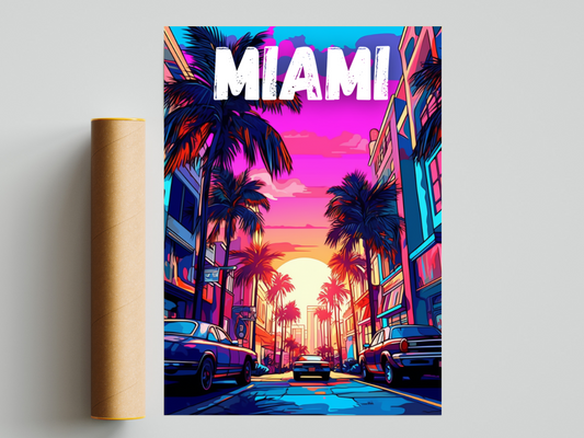 Miami Printed Poster