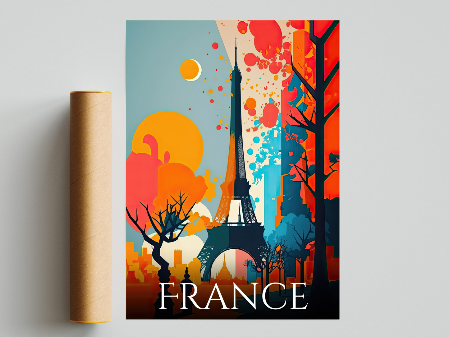 France Printed Poster