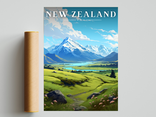 New Zealand Printed Poster