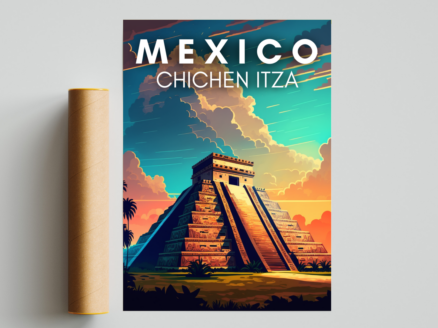 Mexico ( Chichen Itza) Printed Poster