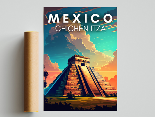 Mexico ( Chichen Itza) Printed Poster