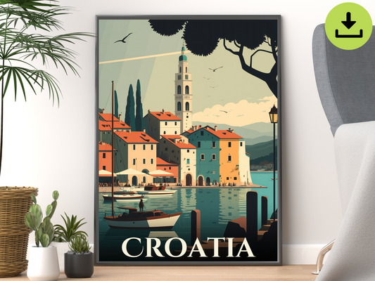 Croatia Downloadable Poster