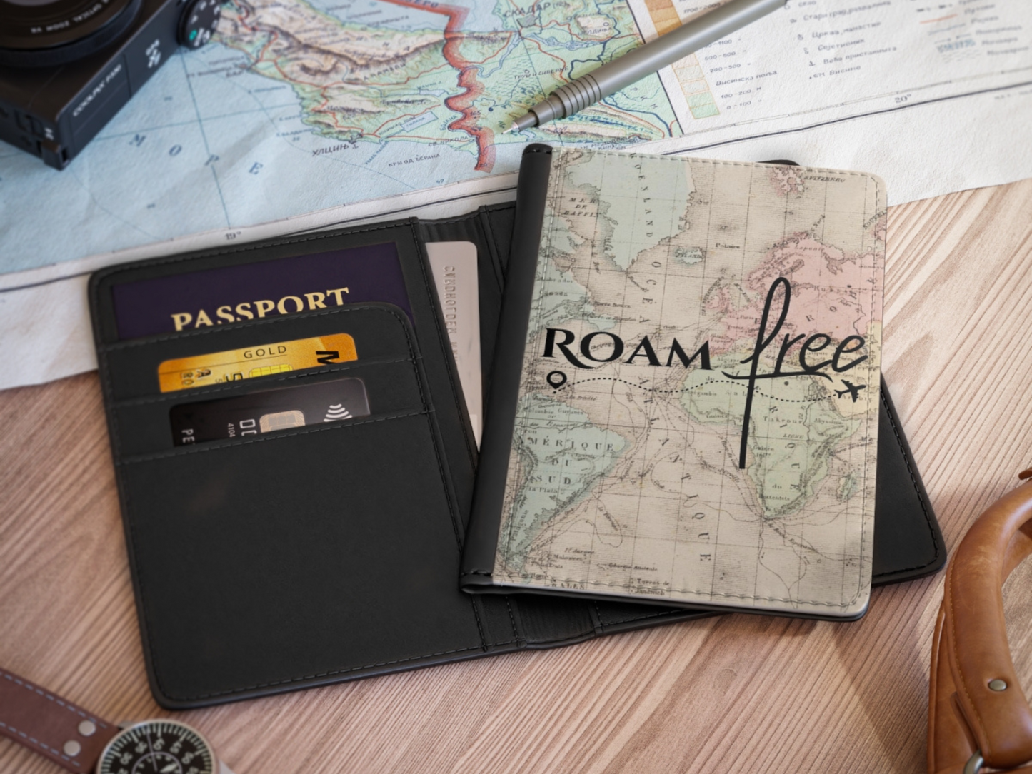 Wanderlust Nomadic Passport Cover