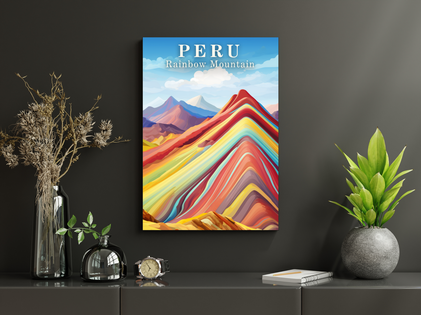 Peru: Rainbow Mountain Printed Poster