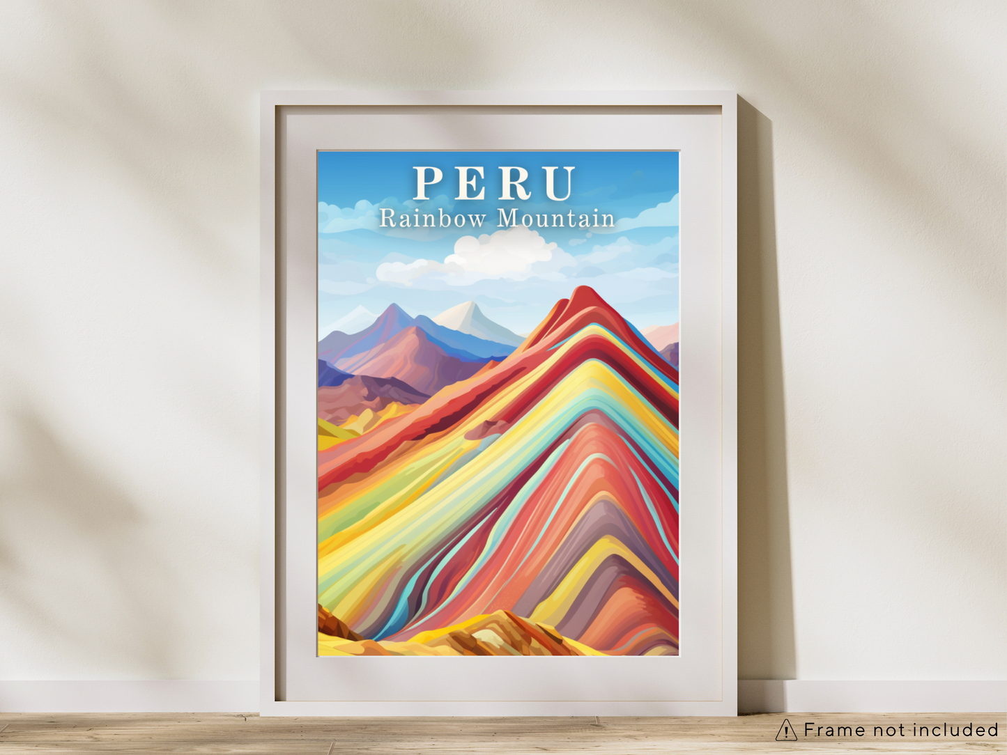 Peru: Rainbow Mountain Printed Poster