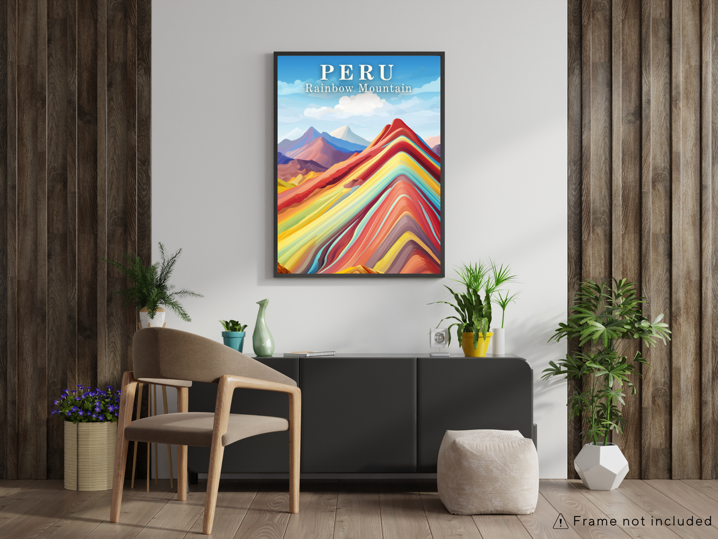 Peru: Rainbow Mountain Printed Poster