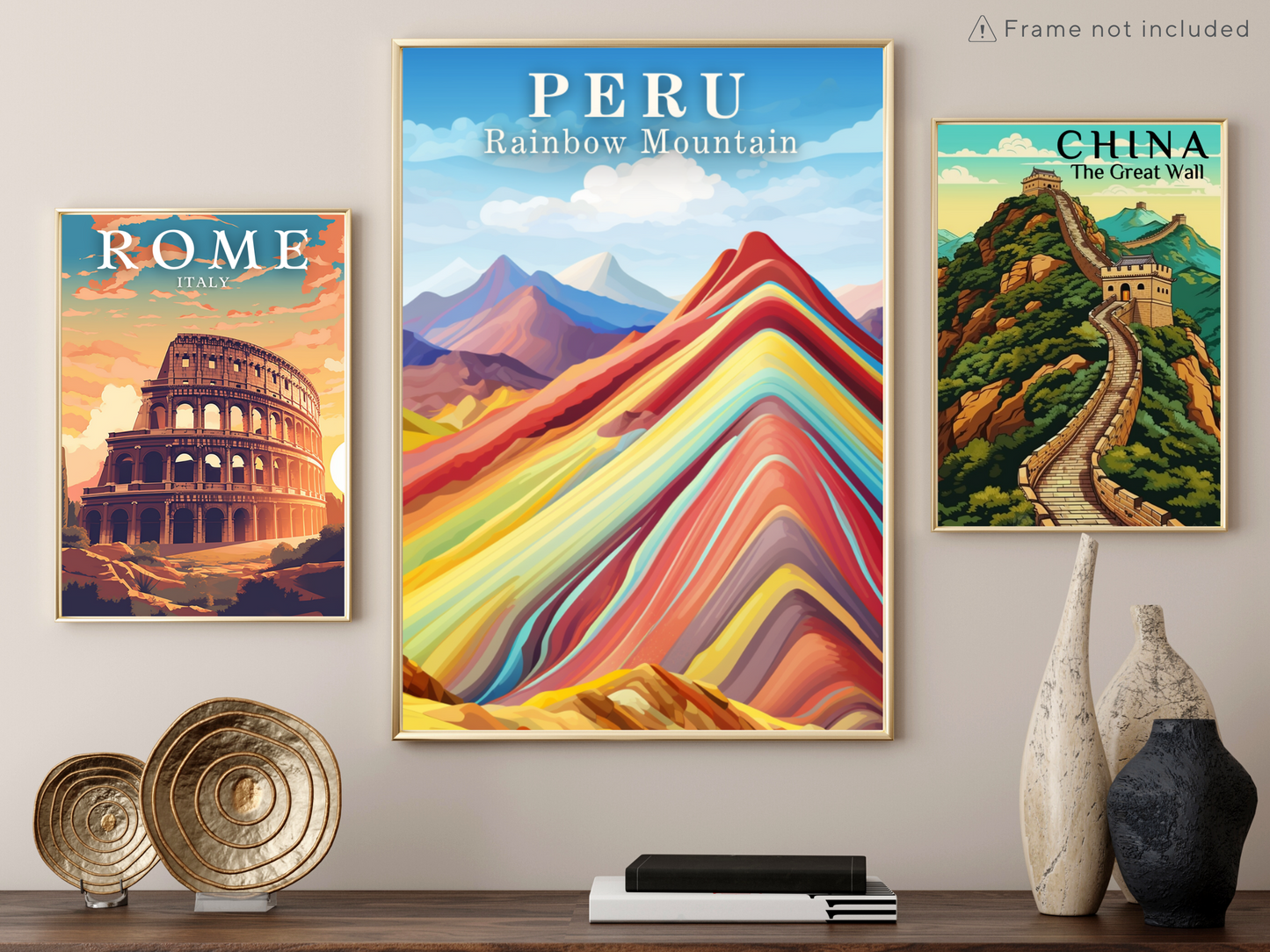 Peru: Rainbow Mountain Printed Poster