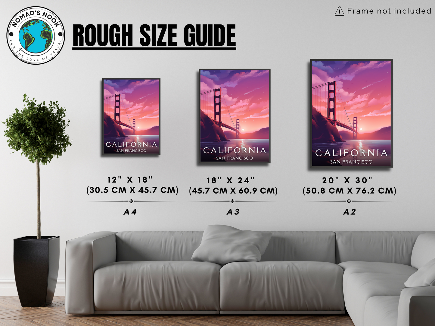 California (San Francisco) Printed Poster