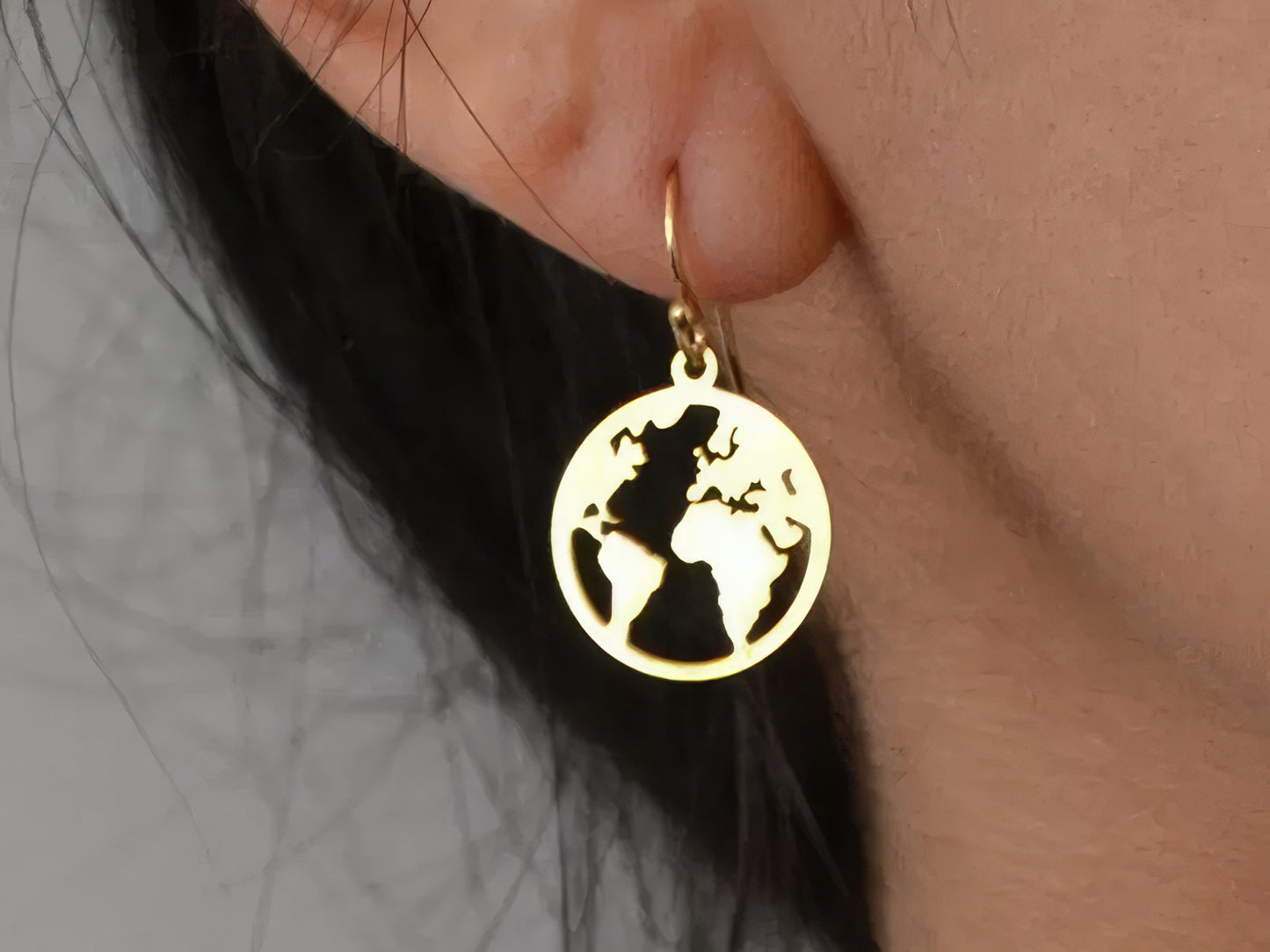 World Map Earings