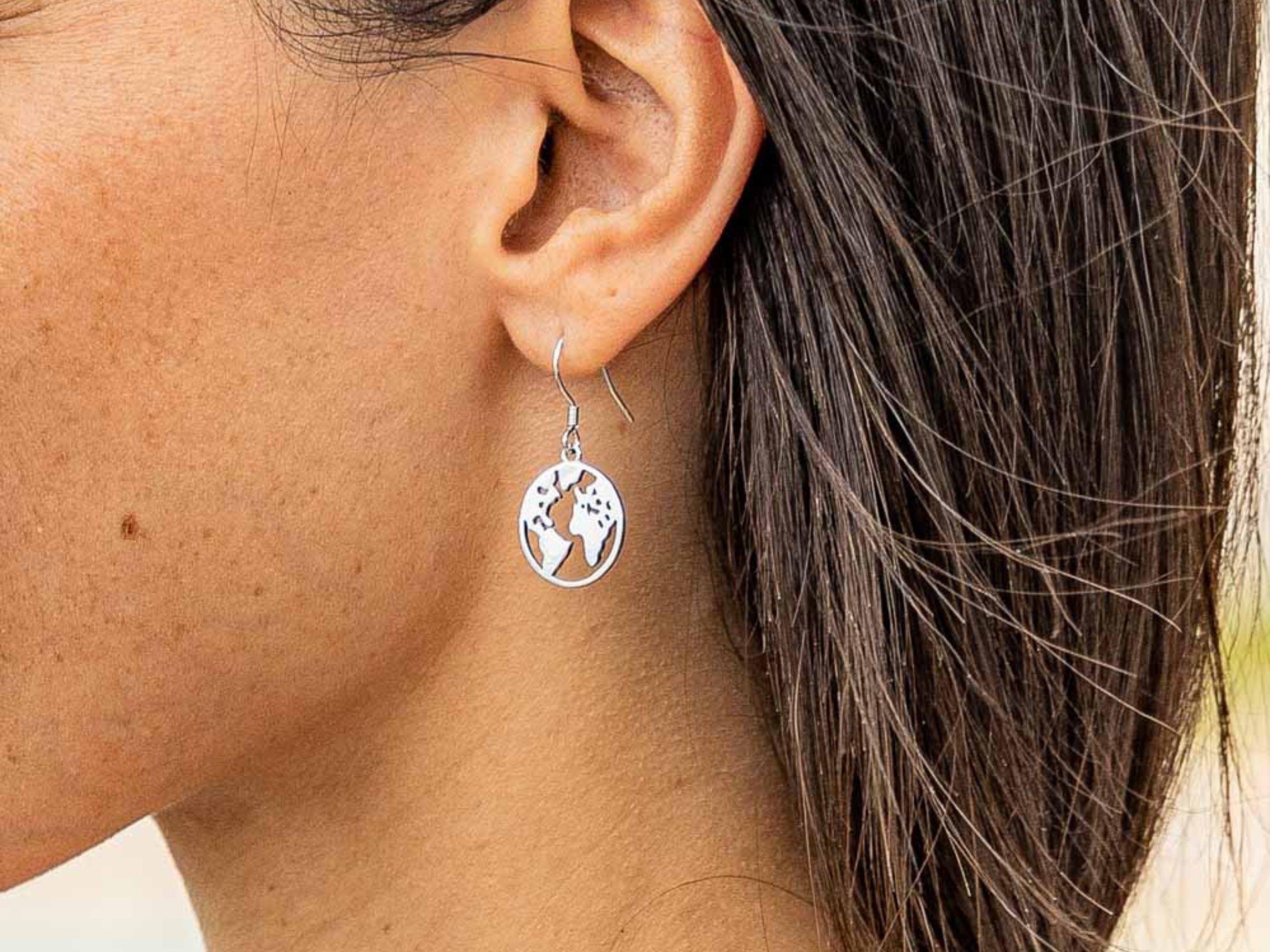 World on sale globe earrings