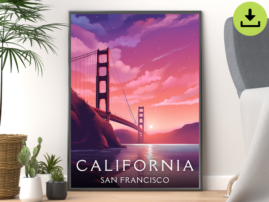 California (San Francisco) Downloadable Poster